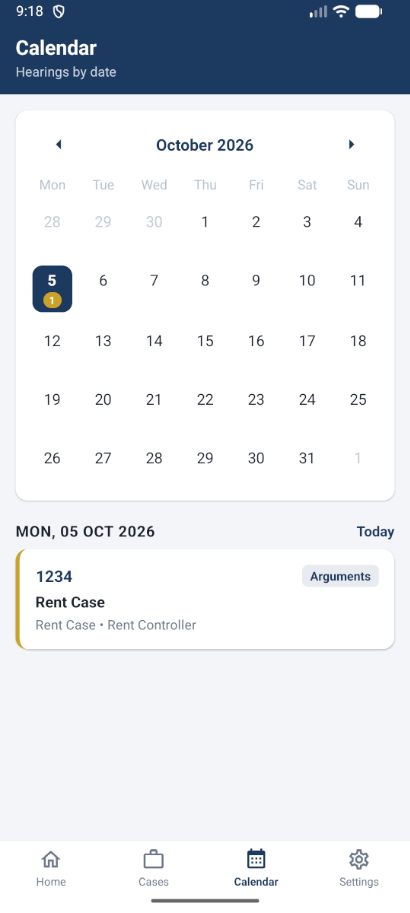 Counsel Diary: Hearings at a glance