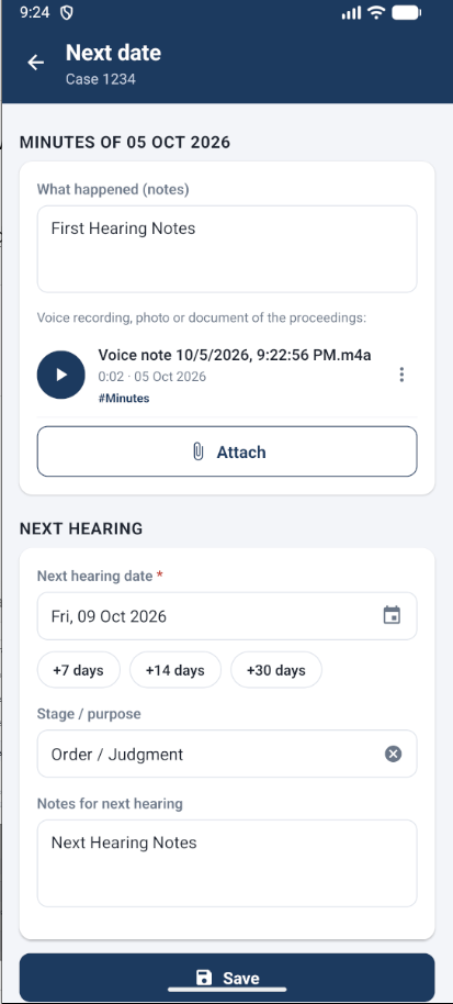 Counsel Diary: Record what comes next